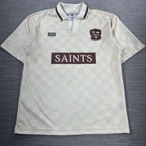Saints Studio Soccer Jersey Mens Small Cream Burgundy Blokecore Good 16 NYC